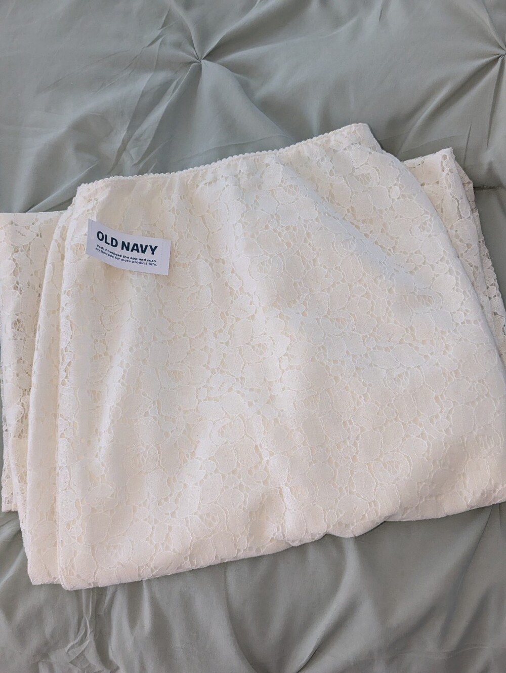 NWT Old Navy Ivory Lace Midi Skirt -size Xl - Picture 9 of 10